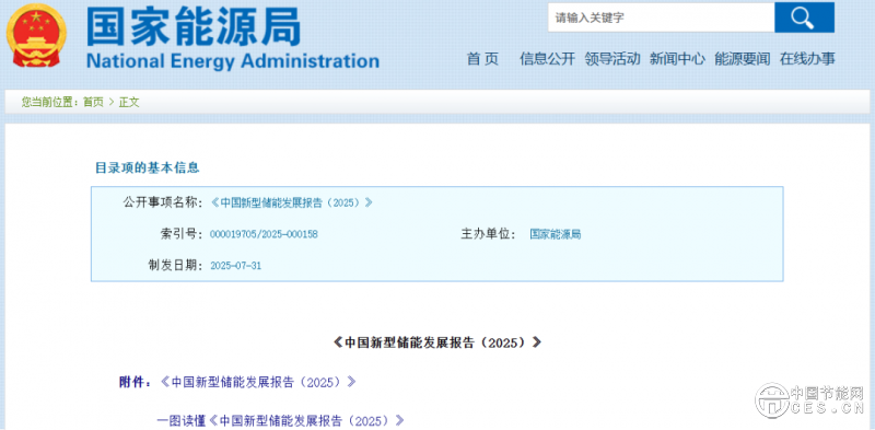国家能源局发布《中国新型储能发展报告2025）》